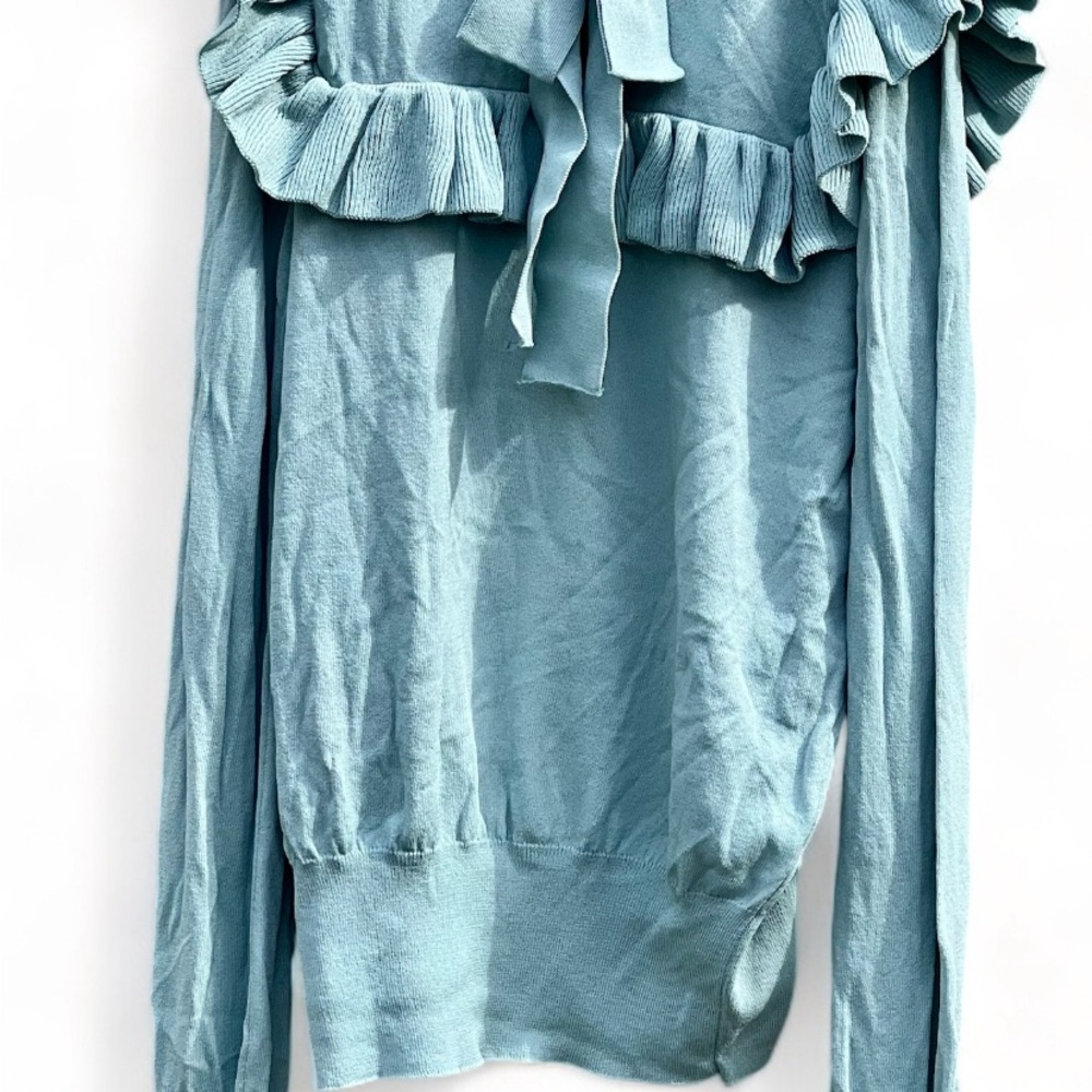 Zara women’s Ruffle knit sweater with Bow - Picture 3 of 14